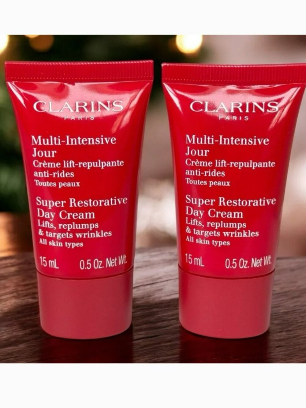 2 x CLARINS Super Restorative Day Cream / Multi-Intensive Jour NEW & SEALED